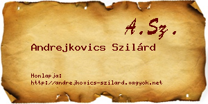 Andrejkovics Szilárd névjegykártya